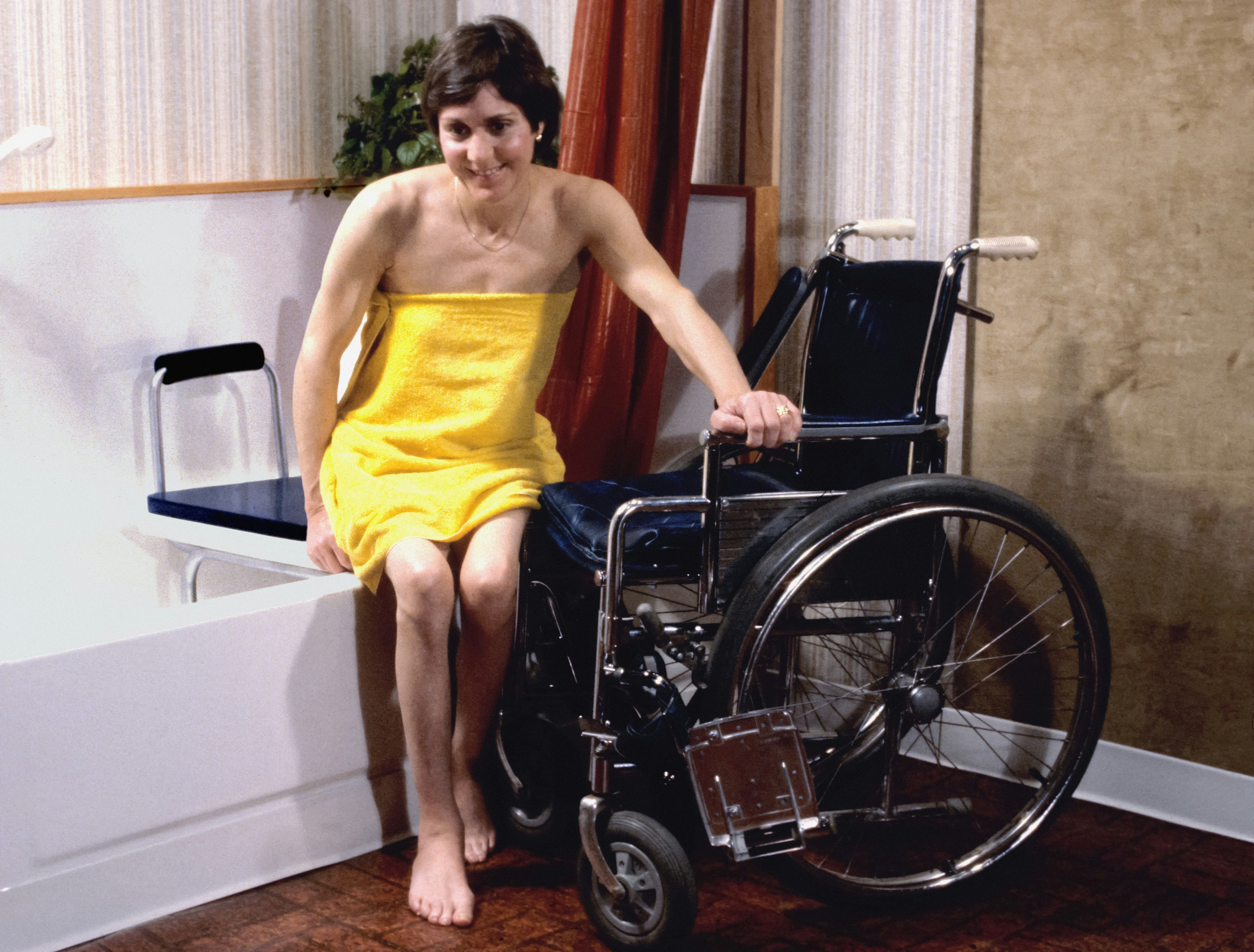 Woman Exiting Accessible Bathtub