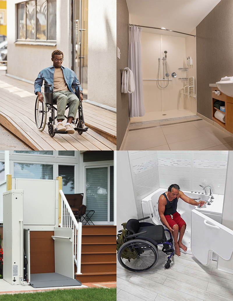 Man In Wheelchair By Stairs